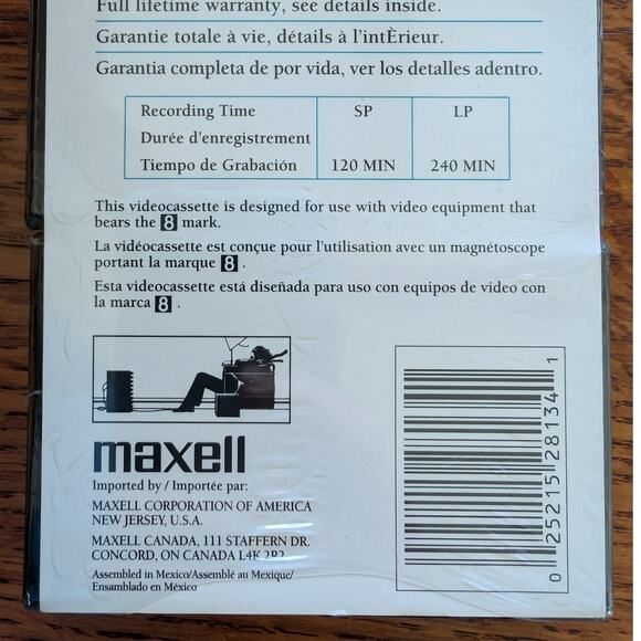 Maxell Camcorder tapes 8 mm GX-MP 120 Videocassette 8 Pair 2 Pack Sealed Blank - Picture 4 of 5